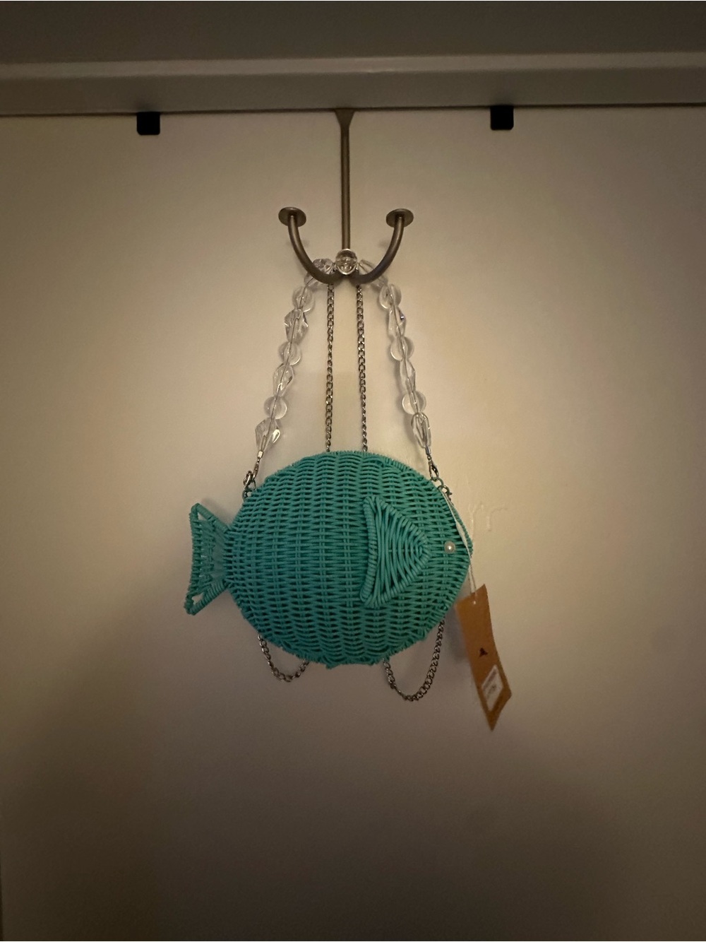 Tommy Bahama Turquoise Fish Woven Crossbody Bag - Picture 2 of 4